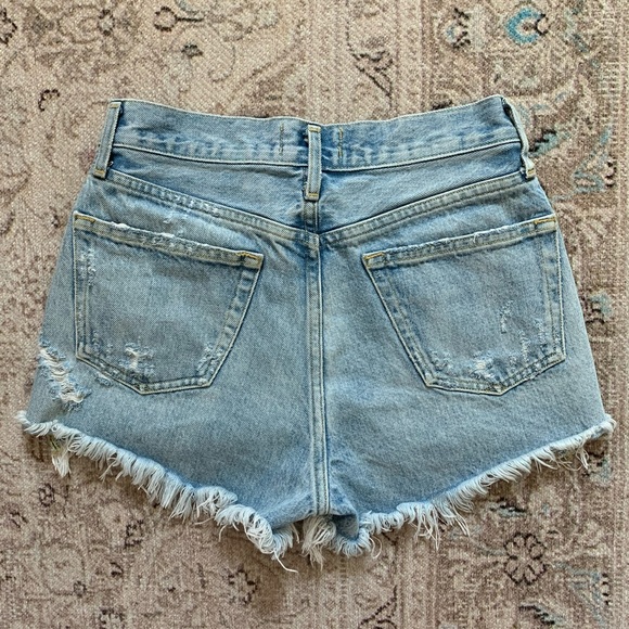 AGOLDE Parker Distressed Denim Shorts Swapmeet - Picture 8 of 15